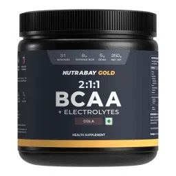 Nutrabay Gold BCAA 2:1:1 with Electrolytes - 5g Vegan BCAAs, Pre/Post Workout Energy Drink - 250g-picture-11