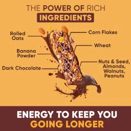 Fitspire Fit Energy Bar, 100% Vegan, Provide Instant Energy & Essential Nutrients, Boosts AthleticImproves Muscle Recovery Made With Natural Ingredients (Chocolate Banana Walnut, Pack Of 6) image 4