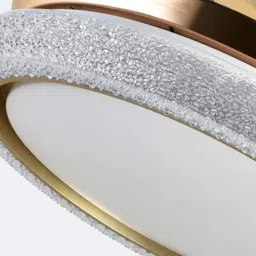 decor chronicle Orva Smart Fan French Gold Metal + Acrylic , Google & Alexa Remote & App Control image 2