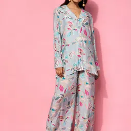 Libas Floral Printed Longline A-Line Shirt & Palazzo Set image 5