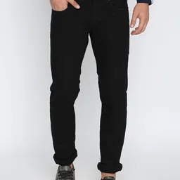 Basics Men Black Skinny Fit Low-Rise Clean Look Stretchable Jeans-image-1