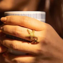 Soul Works Star Fish Adjustable Brass Ring Size 6-8-picture-26