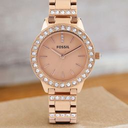 Fossil Women Beige Stone-Studded Dial Watch ES3020I-picture-41