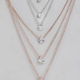Kord Store Rose Gold & Silver-Toned Rhodium-Plated Necklace-picture-31