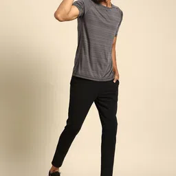 ARMISTO Men Charcoal Grey Textured Dri-FIT Training or Gym T-shirt-picture-26