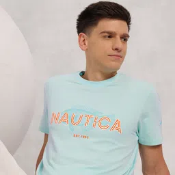 Nautica High IQ Lasting Colour Brand Logo Printed T-shirt-picture-57