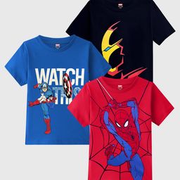 KUCHIPOO Boys Pack Of 3 Avengers Printed  T-shirt-image-82