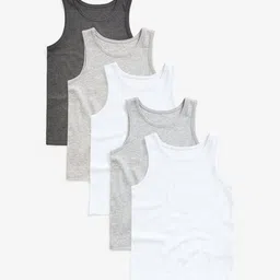 next Boys Pack of 5 Solid Innerwear Vests 5059387542141-picture-44