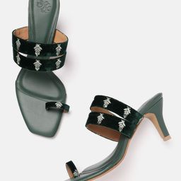 House of Pataudi Ethnic Embellished Slim Heels-picture-12