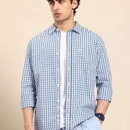 United Colors of Benetton Grid Tattersall Checks Pure Cotton Regular Fit Casual Shirt-picture-23