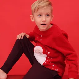 Cherry Crumble Unisex Kids Red Printed Night suit-picture-37