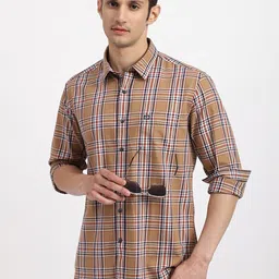 Arrow Sport Men Plaid Checked Cotton Casual Shirt-picture-33