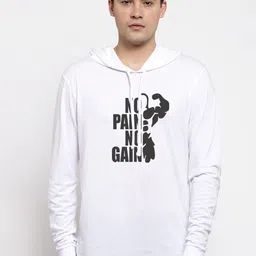 Friskers Men White Printed Hood T-shirt-picture-37