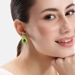 DressBerry Avocado Design Oversized Stud Earrings image 1