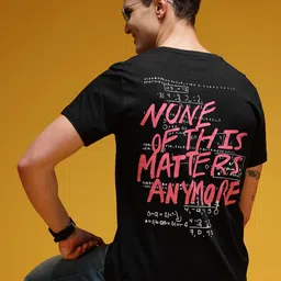 HERE&NOW Alphanumeric Placement Print Pure Cotton Round Neck T-Shirt-picture-51
