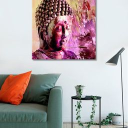 999Store Purple & Gold-Colored Buddha Face Wall Painting-picture-36