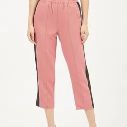 Harpa Women Pink Smart Regular Fit Solid Regular Trousers-picture-17