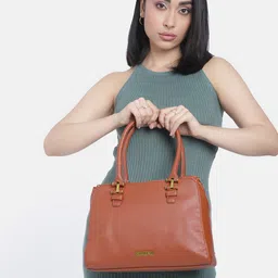 Caprese Abstract Textured Structured Handheld Bag image 4