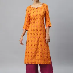 AURELIA Woven Designed Straight Kurta & Palazzos Set-image-66