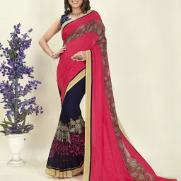 moda rapido ANAND SAREES Ethnic Motifs Printed Saree With Blouse Piece-picture-16