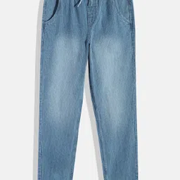United Colors of Benetton Boys Pure Cotton Striped Light Fade Jeans-picture-27