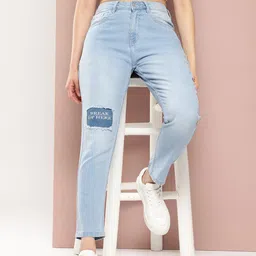 Harvard Women Boyfriend Fit Printed Jeans-image-71