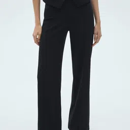 MANGO Women Mid-Rise Straight Fit Pleated Trousers-picture-32