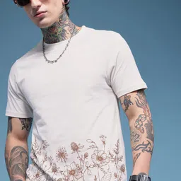 HERE&NOW Pure Cotton Floral Printed T-shirt-picture-26