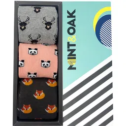 Mint & Oak Men Pack Of 3 Assorted Calf-Length Socks-picture-10