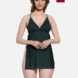 FIMS Pack of 2 Self Design Satin Baby Dolls-picture-29