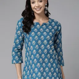 Prakrti Floral Printed Pure Cotton Kurti-picture-35
