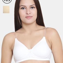 Floret Pack of 2 Solid Non-Wired Lightly Padded T-shirt Bras F20560-picture-36