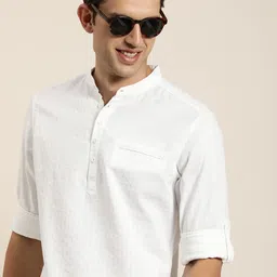 HERE&NOW Men Slim Fit Striped Casual Shirt-picture-14