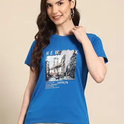 Hang and wear Women Printed Pure Cotton T-shirt-image-16