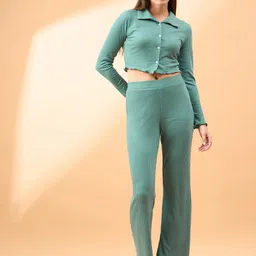all about you Ribbed Shirt With Trousers Co-Ords-picture-23