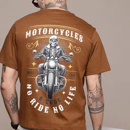 R.Code by The Roadster Life Co. Grunge Printed Relaxed Fit T-shirt-picture-20