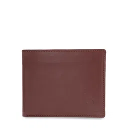 Kara Men Brown Solid Leather Two Fold Wallet-picture-3