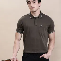 Crocodile Polo Collar Slim Fit Cotton T-shirt-picture-27