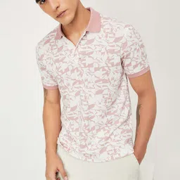 max Men Floral Printed V-Neck Pockets T-shirt-picture-29