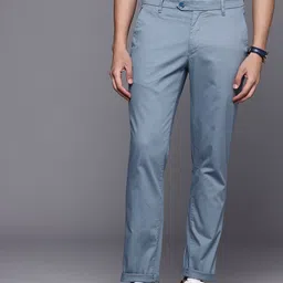 Raymond Men Textured Slim Fit Trousers-image-18