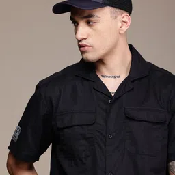 The Roadster Life Co. Relaxed Fit Cuban Collar Pure Cotton Casual Shirt-picture-15