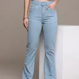 The Roadster Life Co. Women Bootcut High-Rise Light Fade Stretchable Jeans-image-74