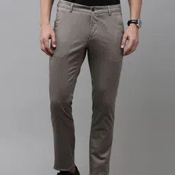 Arrow Men Textured Slim Fit Trousers-image-45