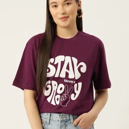 Slenor Women Typography Printed T-shirt-image-49