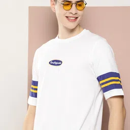 Harvard Printed Detail Pure Cotton T-shirt-image-43