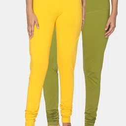 TSG Bliss Women Pack of 2 Solid Churidar Leggings image 1