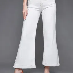Miss Chase Women White Graduated Flare Jeans-image-51