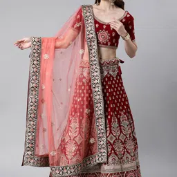 flaher Embroidered Beads & Stones Net Dupatta-picture-15