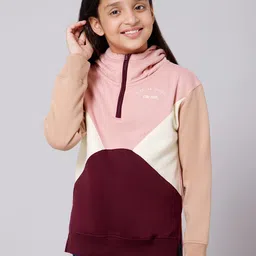 Alan Jones Girls Colourblocked Hooded Sweatshirt-picture-49