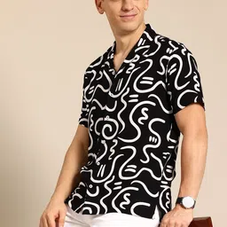 Mast & Harbour Men Printed Cuban Collar Casual Shirt image 1